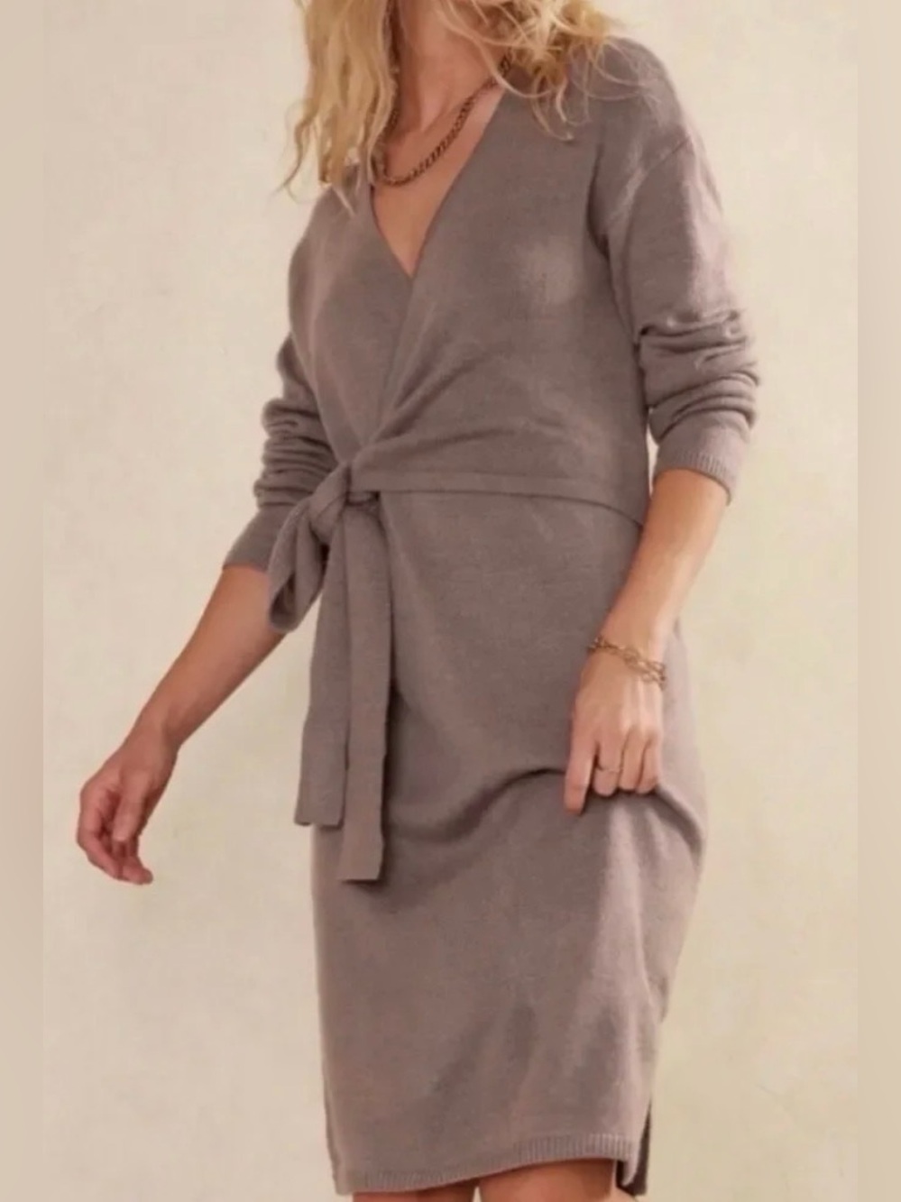 Knit Tie-Waist Sweater Dress from Banana Republic
